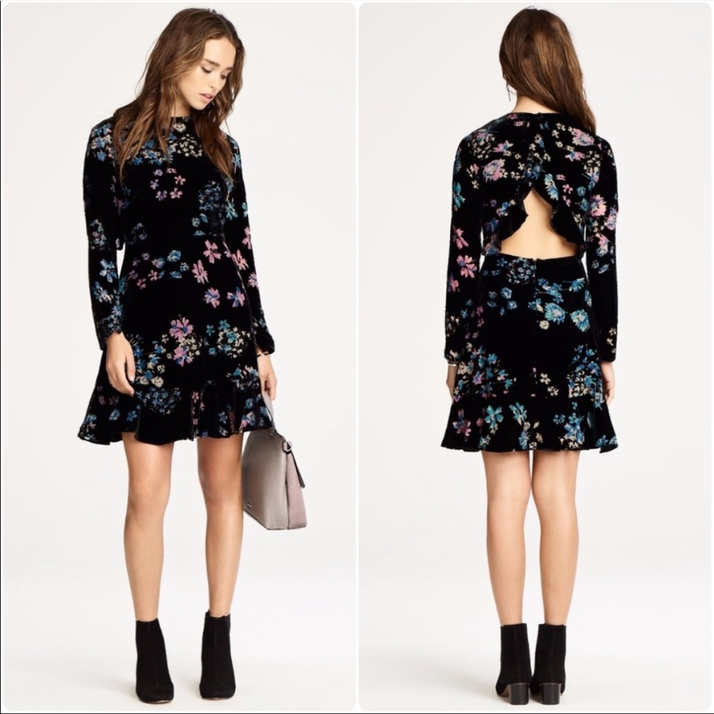 Rebecca Minkoff Steffy Burnout Velvet Mini Dress Size XS